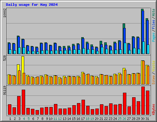 Daily usage for May 2024