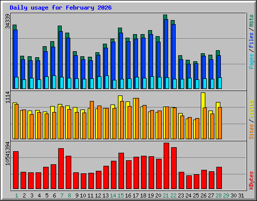 Daily usage for February 2026