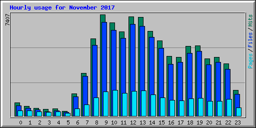 Hourly usage for November 2017