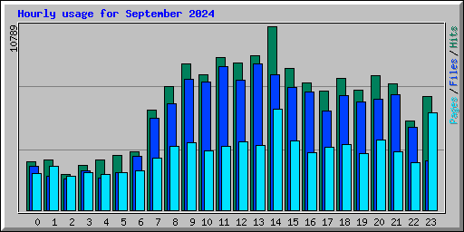 Hourly usage for September 2024