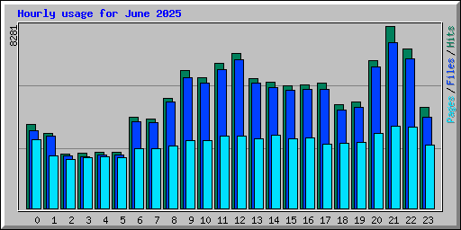 Hourly usage for June 2025