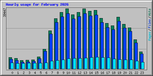 Hourly usage for February 2026