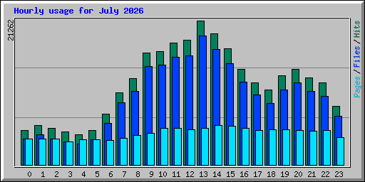Hourly usage for July 2026
